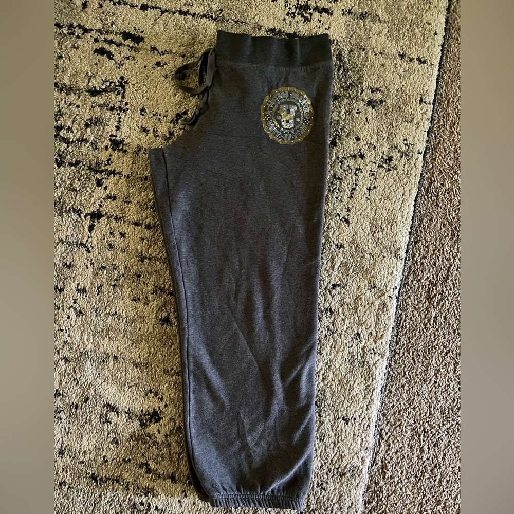 Victorias Secret Pink cropped sweatpants gray L large